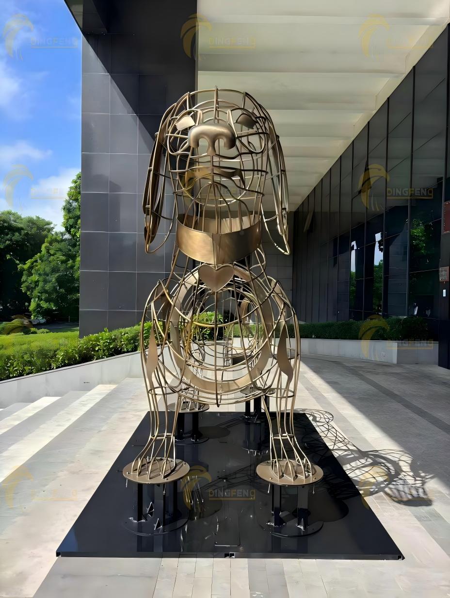 Stainless Steel Dog Sculpture