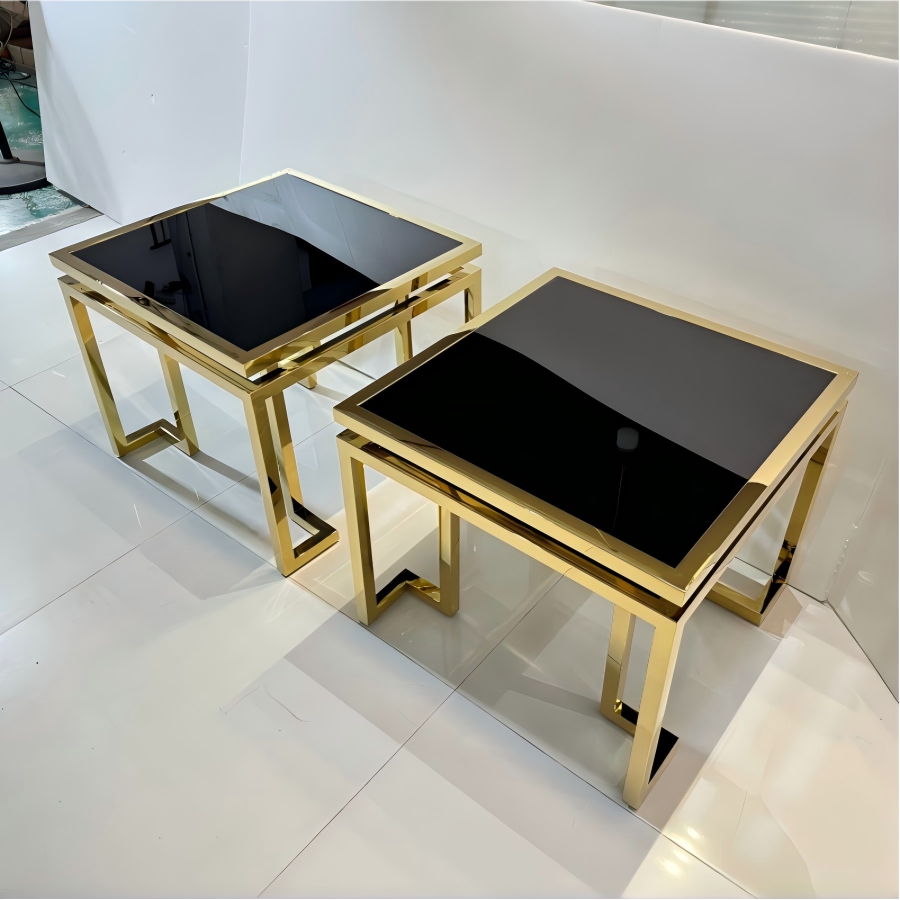 square glass accent table