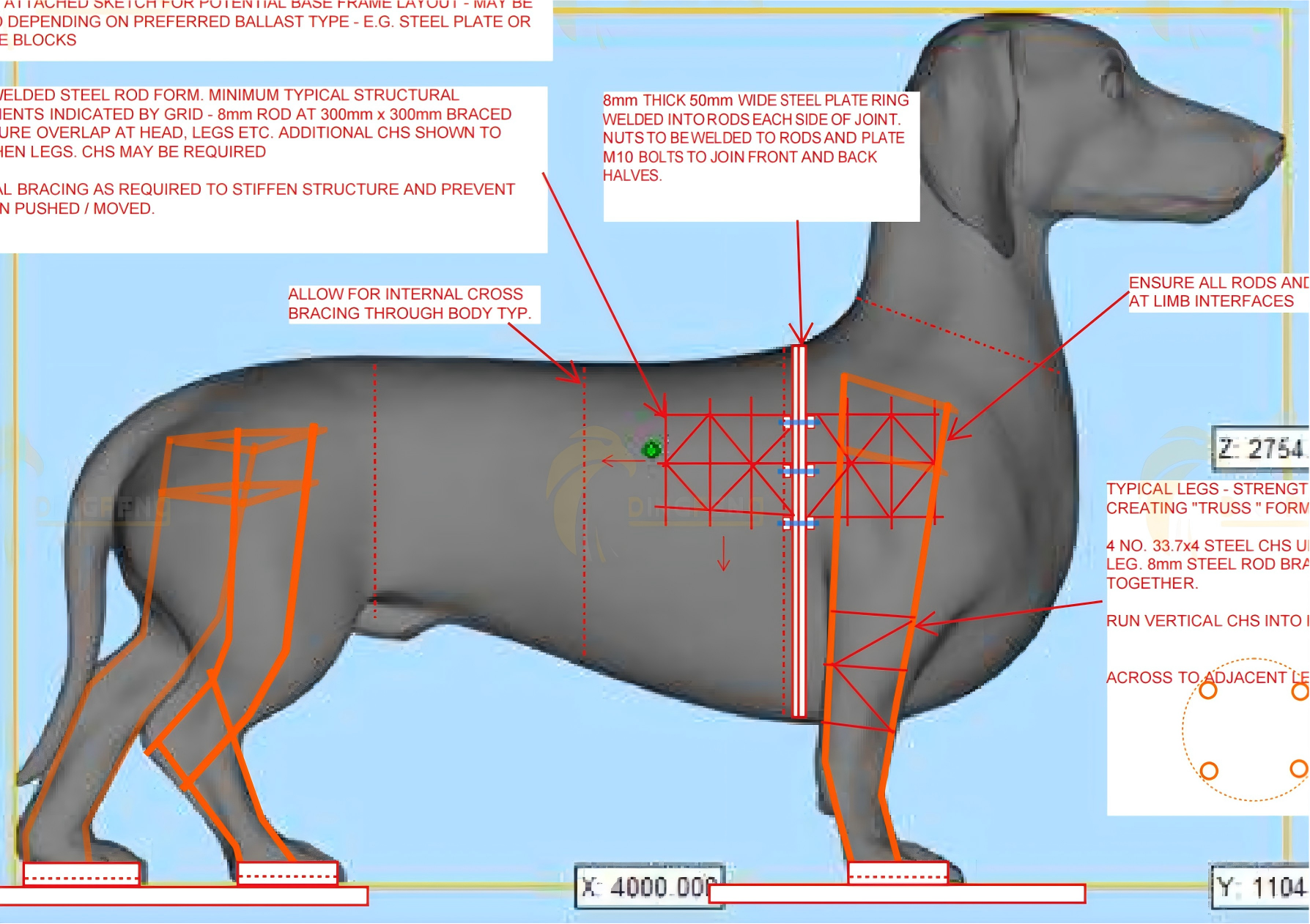 Outdoor Metal Dog Statue