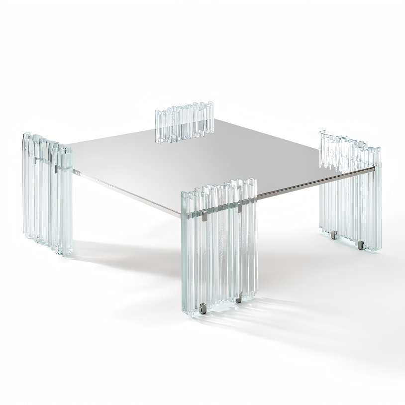 Luxury Designer Glass Coffee Table OEM