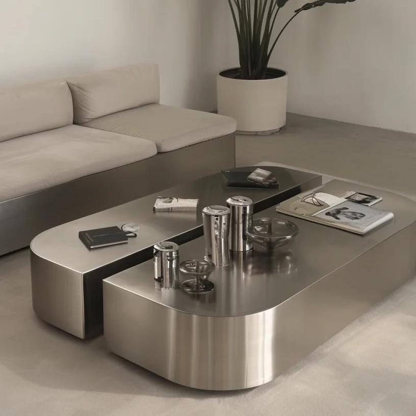 Custom Minimalist stainless steel coffee table factory factory and ...
