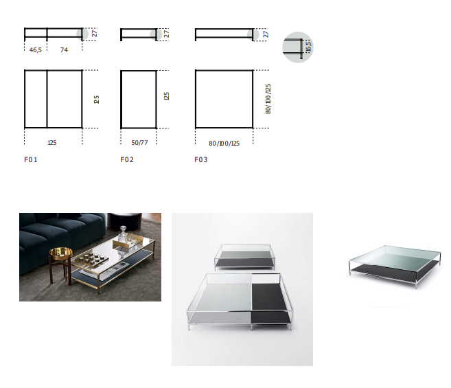 stainless steel coffee table
